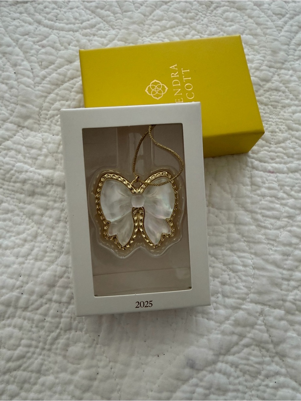 Kendra Scott Gold and Mother‑of‑Pearl Butterfly Ornament